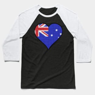 Australian Jigsaw Puzzle Heart Design - Gift for Australian With Australia Roots Baseball T-Shirt